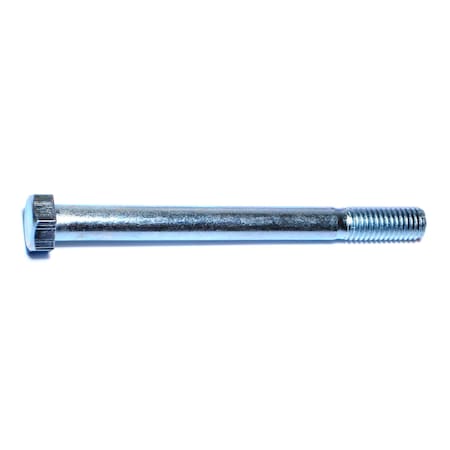 Grade 2, 1/2-13 Hex Head Cap Screw, Zinc Plated Steel, 5-1/2 In L, 25 PK